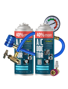 Kit 2x R134a XL pour le remplissage de la climatisation des véhicules de 1994 à 2016 avec adaptateur
