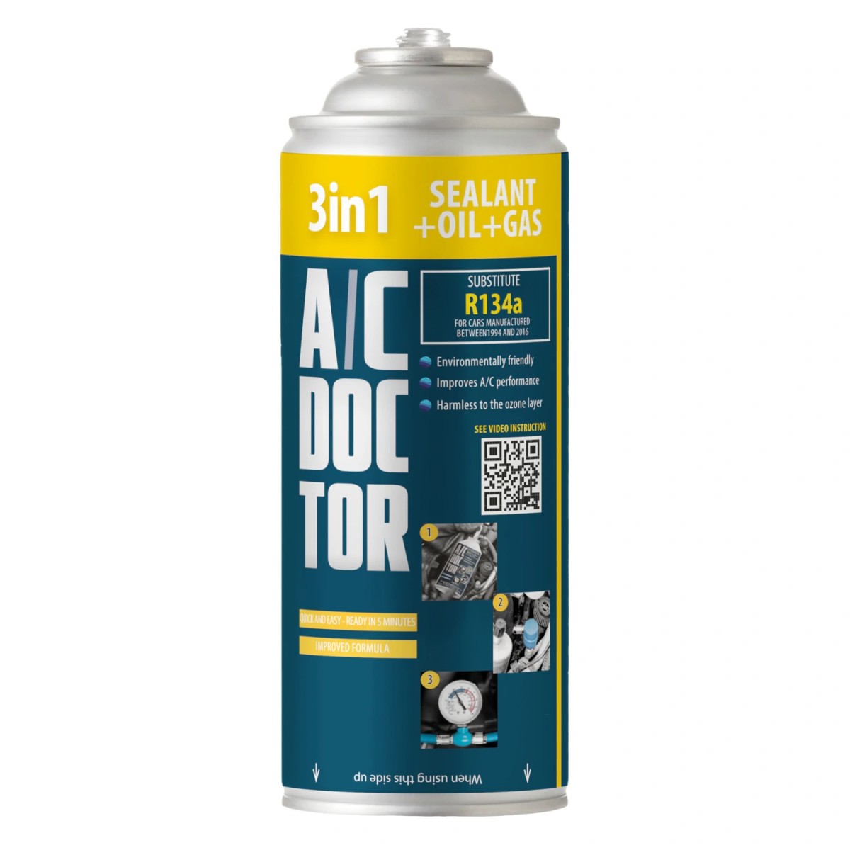 3-in-1 gas R134a/R12 voor airconditioning in auto's van 1994-2016